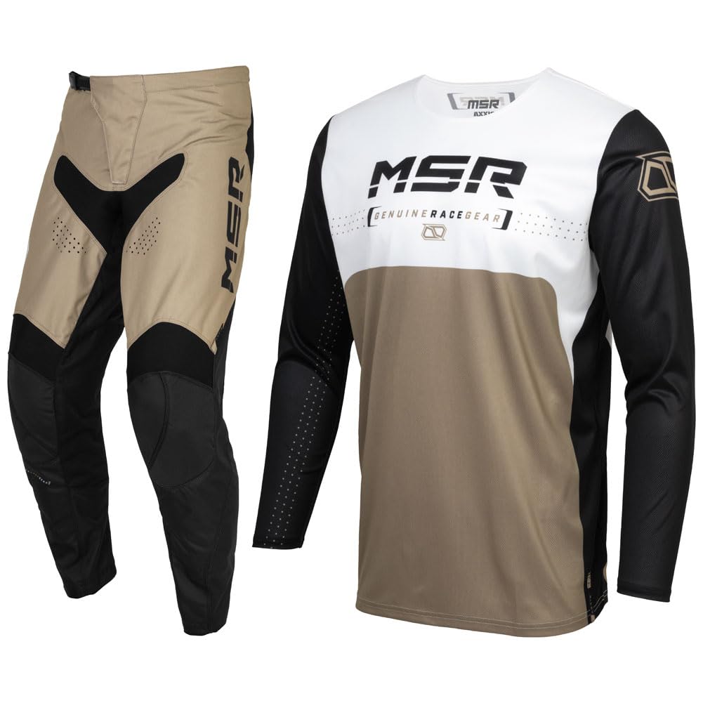 MSR™ Axxis Range Jersey und Hose, Kombi, Schwarz/Hellbraun, XX-Large Jersey, 101,6 cm Hose von MSR