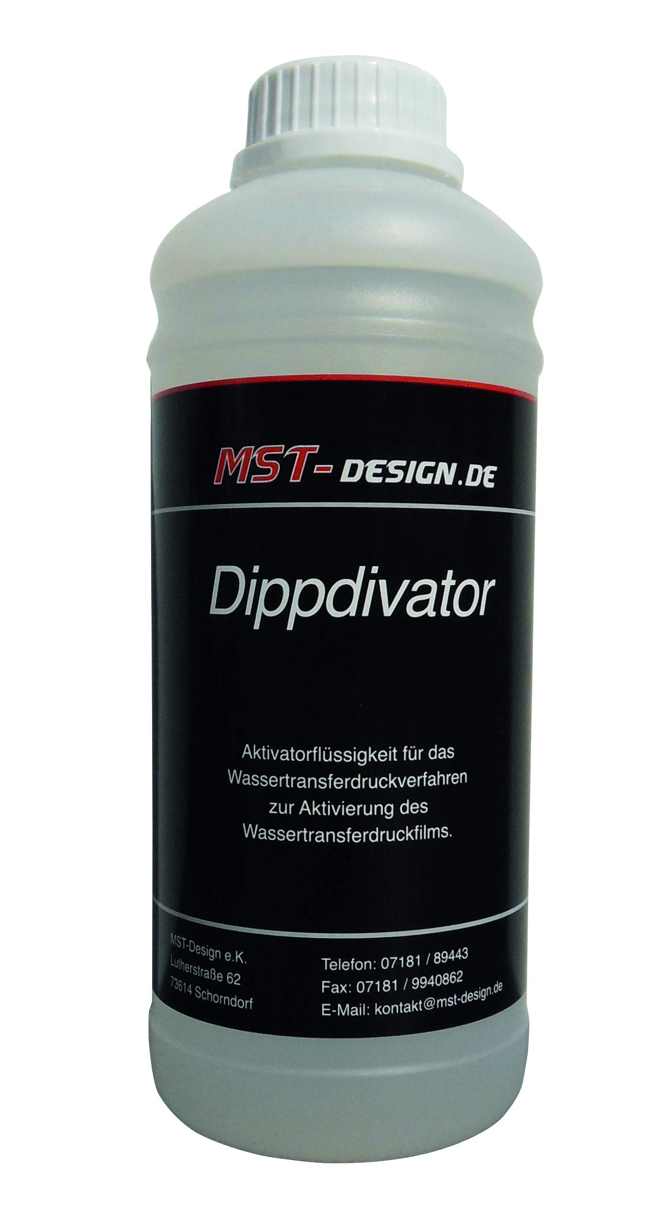 MST-Design Aktivator/Dippdivator für Wassertransferdruck Folie I 1 Liter I Premium Qualität von MST-DESIGN