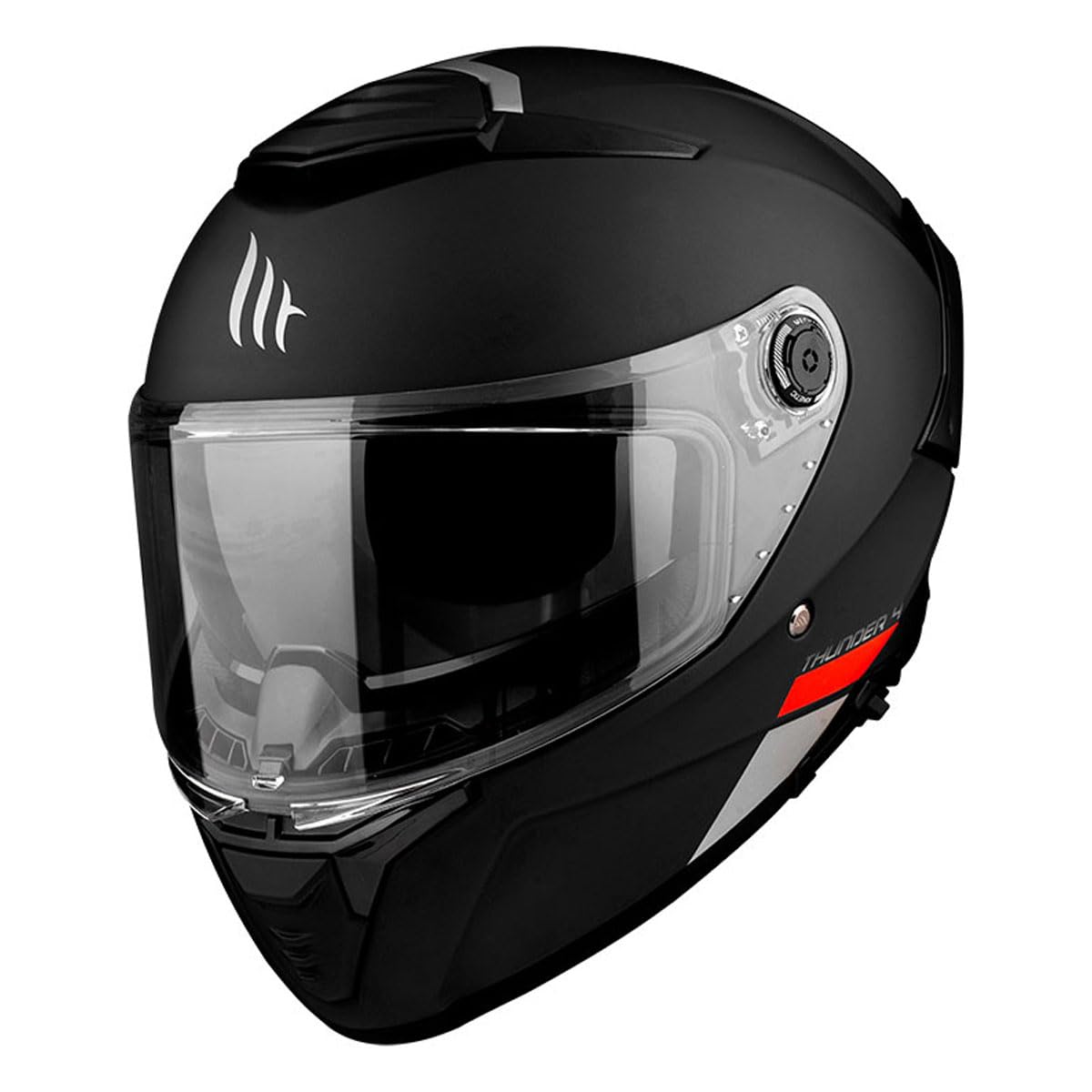 Integralhelm MT Thunder 4 SV Uni schwarz matt XS (Doppelbildschirme mit Solardisplay – Pinlock Ready) (ECE 22.06) von MT HELMETS