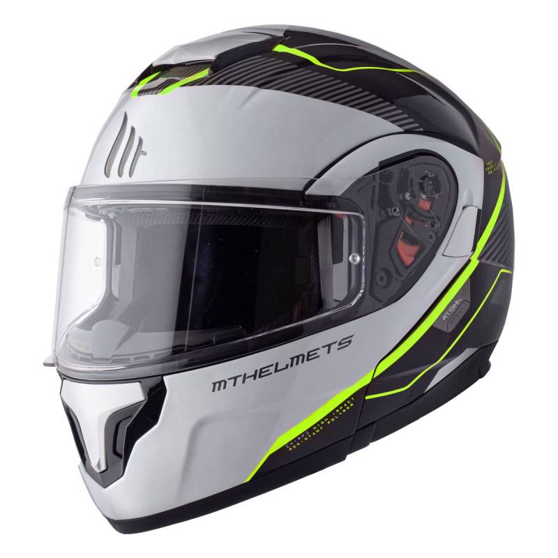 MT Helmets Atom SV Opened B3 Gloss Pearl Fluor Yellow XS von MT