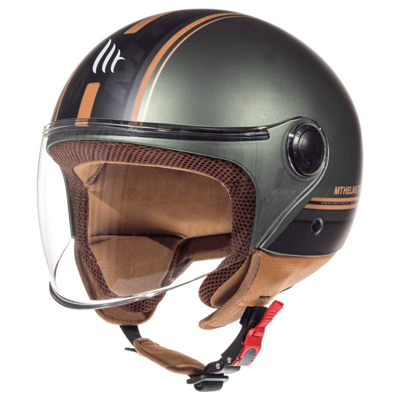 MT HELMETS Unisex – Erwachsene 11054718234 Motorradhelm, MATT Brown, S von MT HELMETS