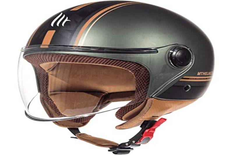 MT HELMETS Unisex – Erwachsene 11054718237 Motorradhelm, MATT Brown, XL von MT HELMETS