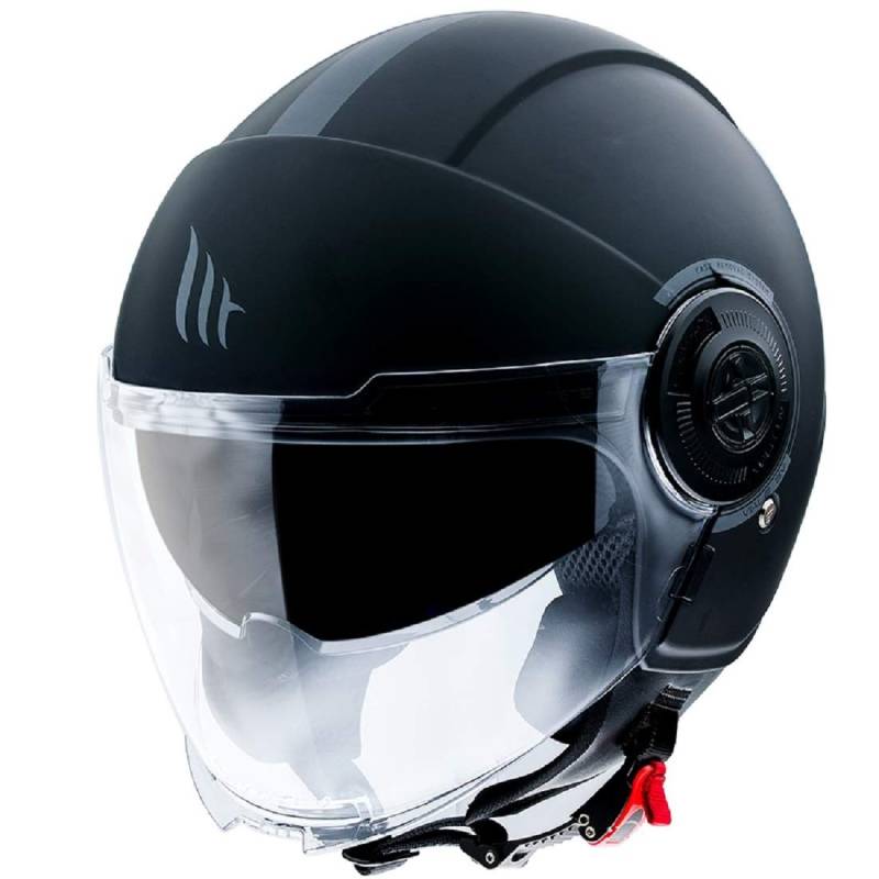 MT HELMETS Unisex – Erwachsene 12830000136 Motorradhelm, Mattschwarz, L von MT HELMETS