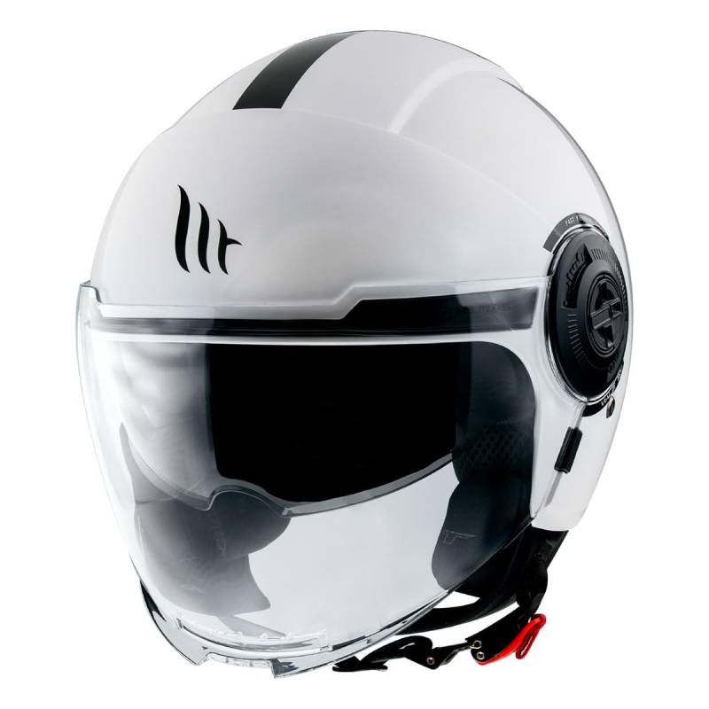 MT Helmets MT Helm Viale SV weiß Größe M | Helder Vizier | Jethelme | Ratsche | Kunststoff | geeignet für Mofa, Moped, Motorrad, Roller von MT HELMETS