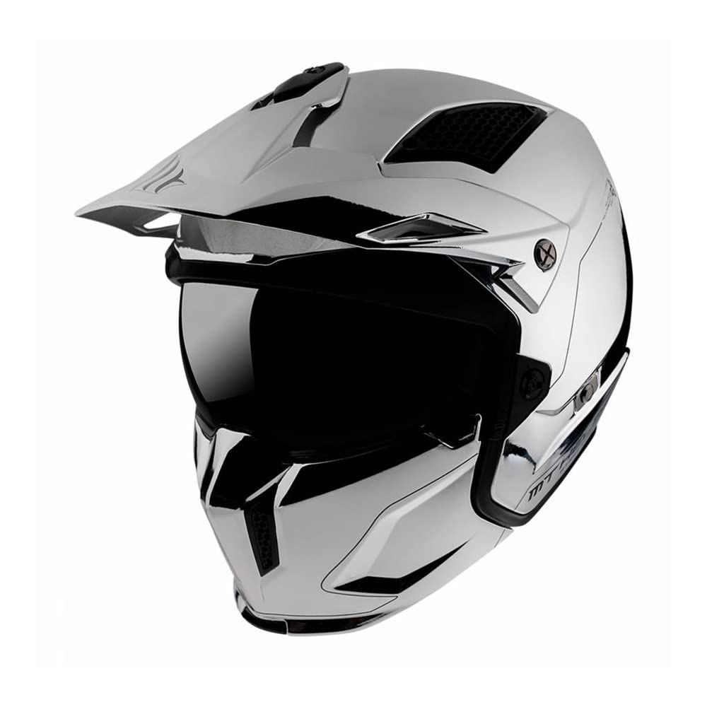 MT TR902XSV Streetfighter SV Chromed A2 Silber Größe L Helm Erwachsene Helm Damen von MT HELMETS