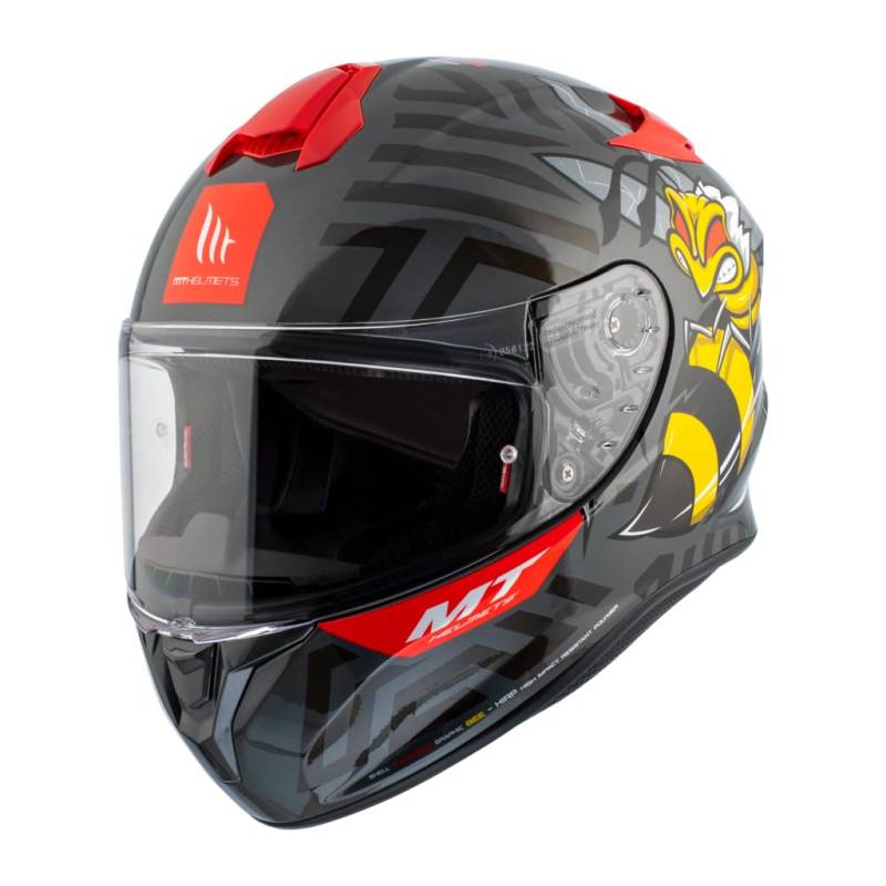 MT HELMETS Targo Bee B5 Full Face Integralhelm, mehrfarbig, XS , MKT408609155 von MT HELMETS