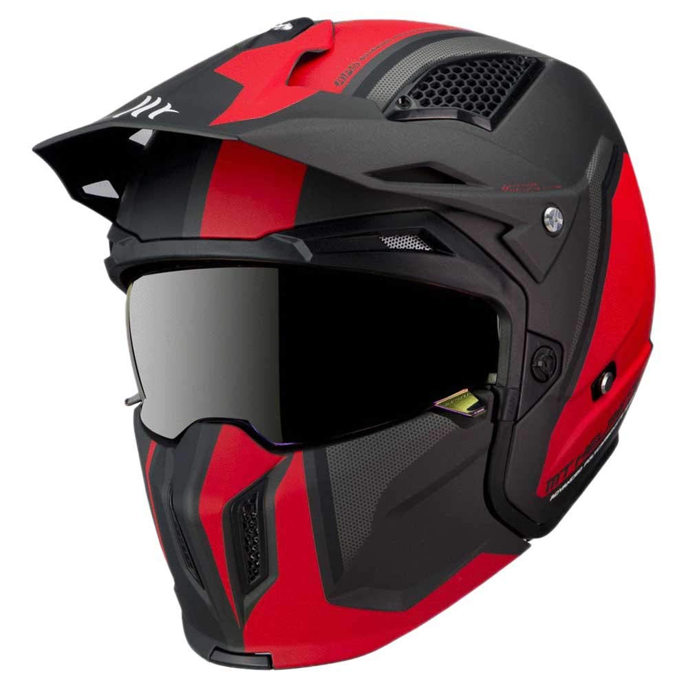 Helm MT TR902XSV Streetfighter SV Twin C4 SCHWARZ Rouge MAT Grosse M von MT