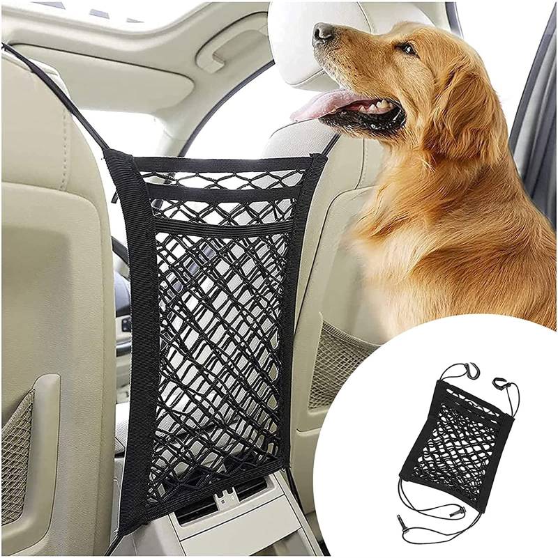 MTDBAOD Universal Elastic Mesh Net Trunk Bag,2/3 Layer Storage Net Car Mesh Organizer,Seat Back Net Bag, Barrier of Backseat Pet Kid,for Universal Car/SUV Boot (3 Layers 4 Sides) von MTDBAOD