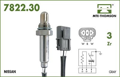 Mte-thomson Lambdasonde [Hersteller-Nr. 7822.30.116] für Nissan von MTE-THOMSON