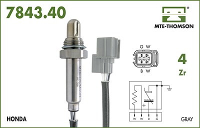 Mte-thomson Lambdasonde [Hersteller-Nr. 7843.40.088] für Honda von MTE-THOMSON