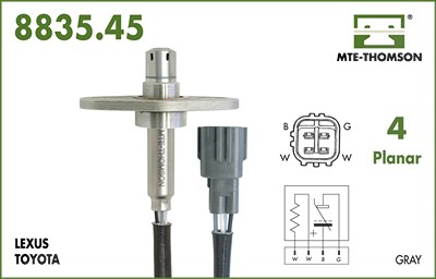 Mte-thomson Lambdasonde [Hersteller-Nr. 8835.45.046] für Toyota von MTE-THOMSON