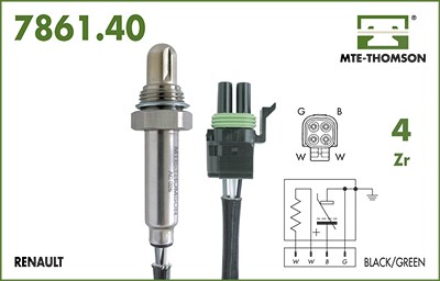 Mte-thomson Lambdasonde [Hersteller-Nr. 7861.40.050] für Renault von MTE-THOMSON