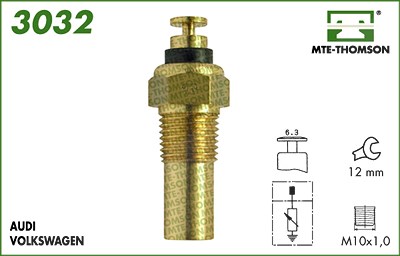 Mte-thomson Sensor, Kühlmitteltemperatur [Hersteller-Nr. 3032] für Volvo von MTE-THOMSON