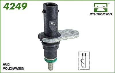 Mte-thomson Sensor, Kühlmitteltemperatur [Hersteller-Nr. 4249] für Audi, Bentley, Man, Porsche, Seat, Skoda, VW von MTE-THOMSON