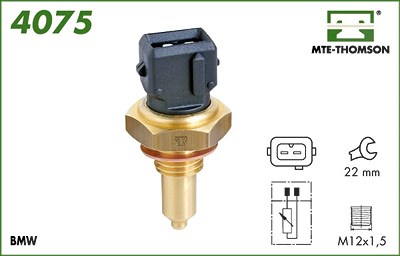 Mte-thomson Sensor, Öltemperatur [Hersteller-Nr. 4075] für BMW, Land Rover, Mg, Rover von MTE-THOMSON