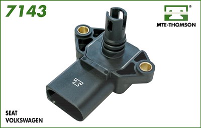 Mte-thomson Sensor für Saugrohrdruck [Hersteller-Nr. 7143] für Audi, Seat, Skoda, VW von MTE-THOMSON