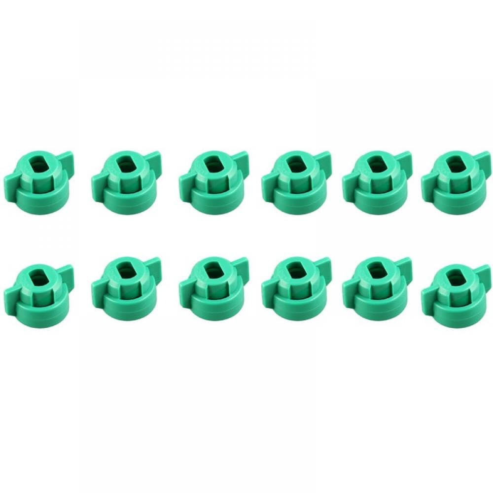 12PCS Quick-release Hohl Runde Flache Kappe Spray Düse-druck Sprinkler Kompatibel mit RC Anlage Landwirtschaft Kompatibel Mit UAV Drone(FOR 1021 FLAT CAP GREEN) von MTGUIWF