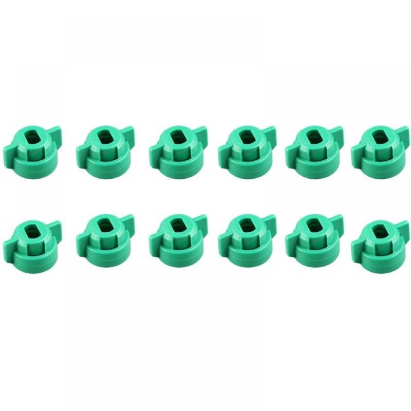 12PCS Quick-release Hohl Runde Flache Kappe Spray Düse-druck Sprinkler Kompatibel mit RC Anlage Landwirtschaft Kompatibel Mit UAV Drone(FOR 1021 FLAT CAP GREEN) von MTGUIWF