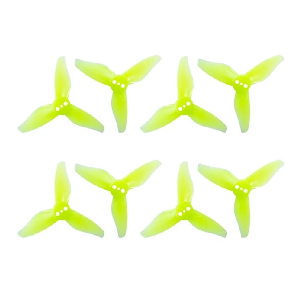 4 Paar 2 Zoll 3 PC Compatible with 1105 1108 Motor kompatibel mit Racing Drone Hurricane 2023 2x2,3 mit 1 mm 1,5 mm Löchern(1mm Yellow) von MTGUIWF