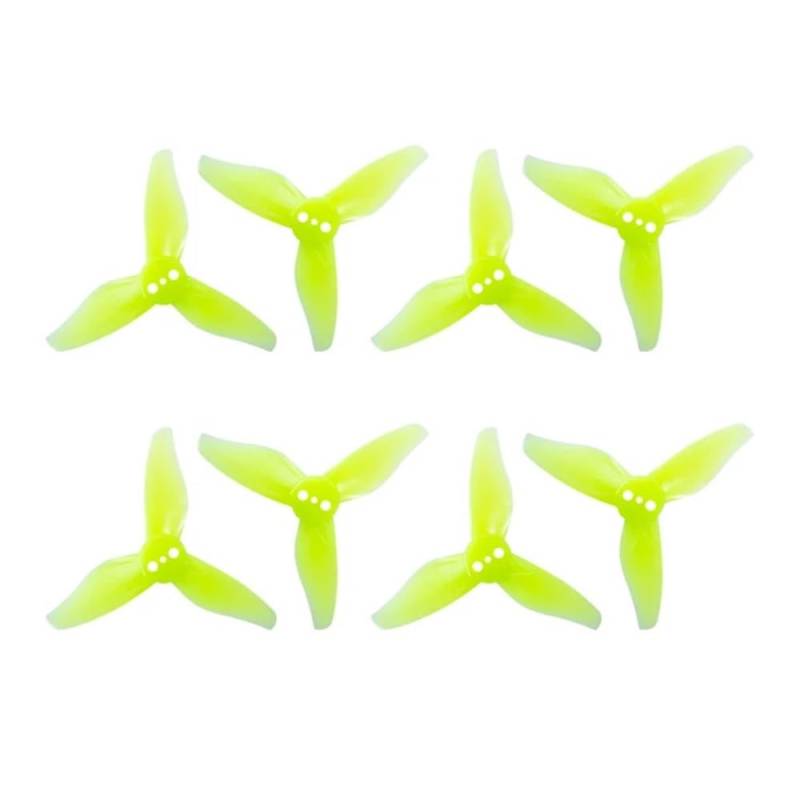 4 Paar 2 Zoll 3 PC Compatible with 1105 1108 Motor kompatibel mit Racing Drone Hurricane 2023 2x2,3 mit 1 mm 1,5 mm Löchern(1mm Yellow) von MTGUIWF