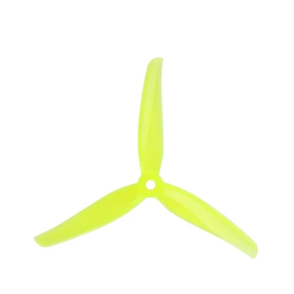 6 Paar 5140 Tri-Propeller, kompatibel mit XING-E 2207 Motor, kompatibel mit RC Racing Drone Teilen(6pairs F5 yellow) von MTGUIWF