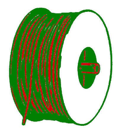 5m Fahrzeug Leitung, Elektro Kabel, Kupfer Litze, Kabel FLY nach DIN ISO 6722-3, 1-adrig, Querschnitt: 1,5mm², Farbe: Grün / Rot von MTK-Handel