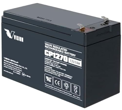 Vision CP1270 VDs 12V 7Ah AGM Blei Akku Batterie F2 von MTK-Handel