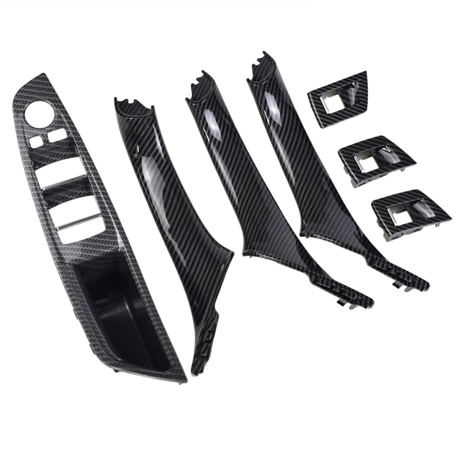 Autoinnenraumtürgriff Für 5 Series F10 F11 520d 525d 530d 535i RHD LHD Auto Innentürgriff Innenverkleidung Pull Trim Abdeckung Auto-Innen Türgriffe(RHD-Carbon-7PCS) von MTNDUYGV