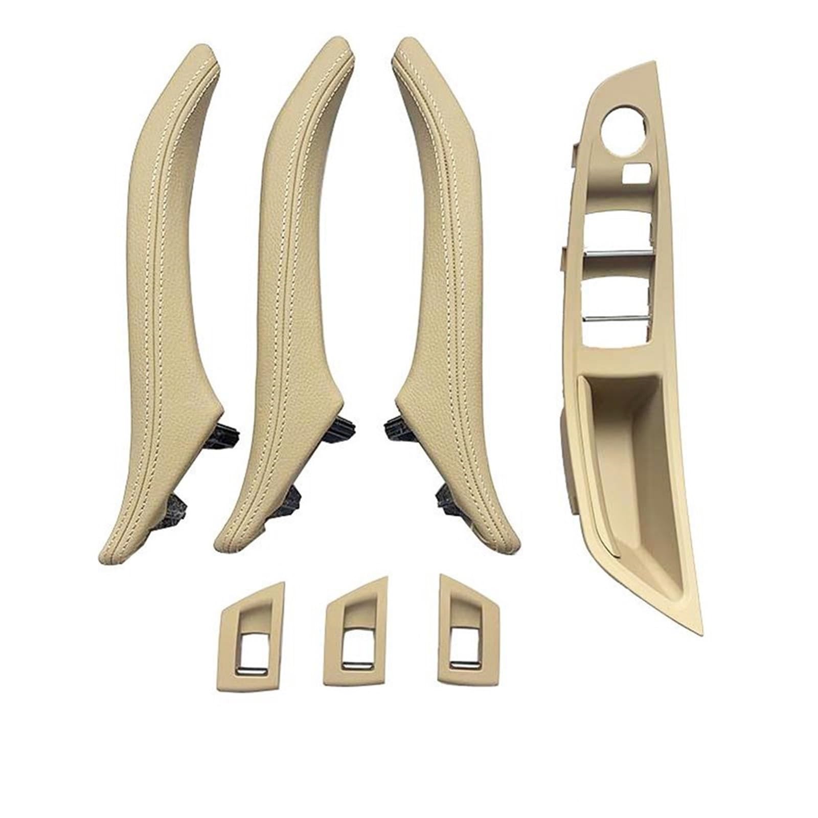 Autoinnenraumtürgriff Für 5 Series F10 F11 F18 520i 523i 525i 528i 535i RHD Auto Links Rechts Innen Tür Armlehne Griff Montage 7PCS Set Auto-Innen Türgriffe(RHD Beige) von MTNDUYGV