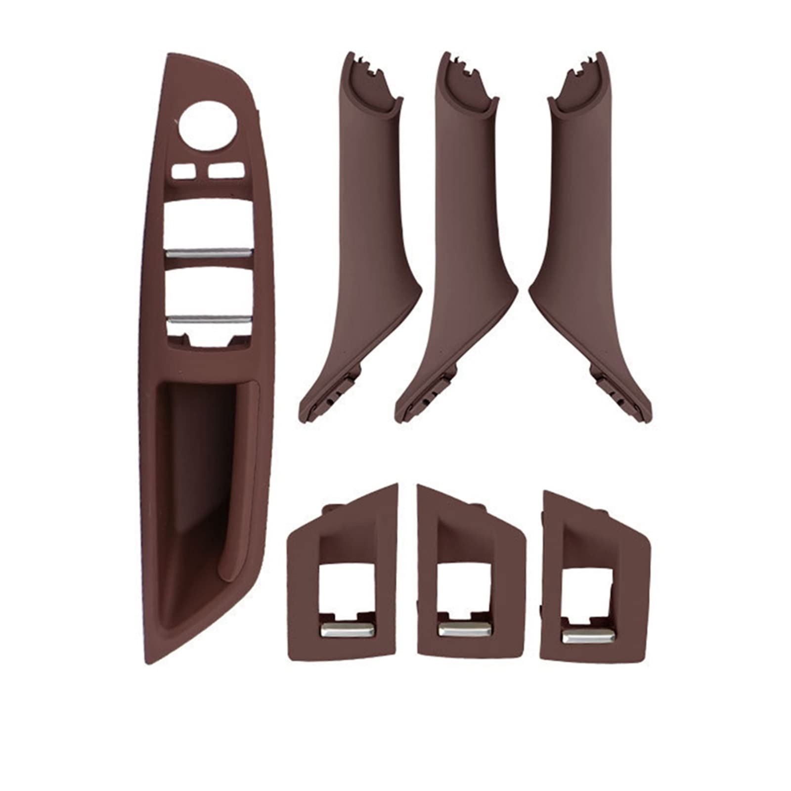 Autoinnenraumtürgriff Für 5 Series F10 F11 F18 Links Rechts Innentürgriff Innentürverkleidung Pull Trim Cover Auto-Innen Türgriffe(7Pc Red Brown) von MTNDUYGV