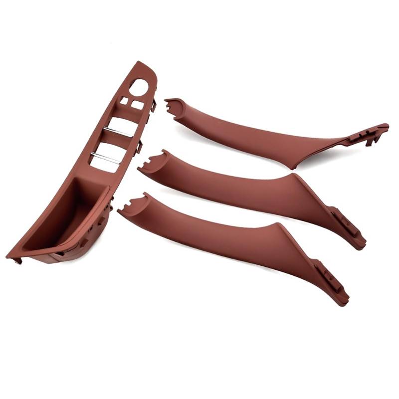 Autoinnenraumtürgriff Für 5 Series F10 F11 Linkslenker LHD Auto Innentür Griff Panel Pull Trim Abdeckung Auto-Innen Türgriffe(Red Brown-4PCS) von MTNDUYGV