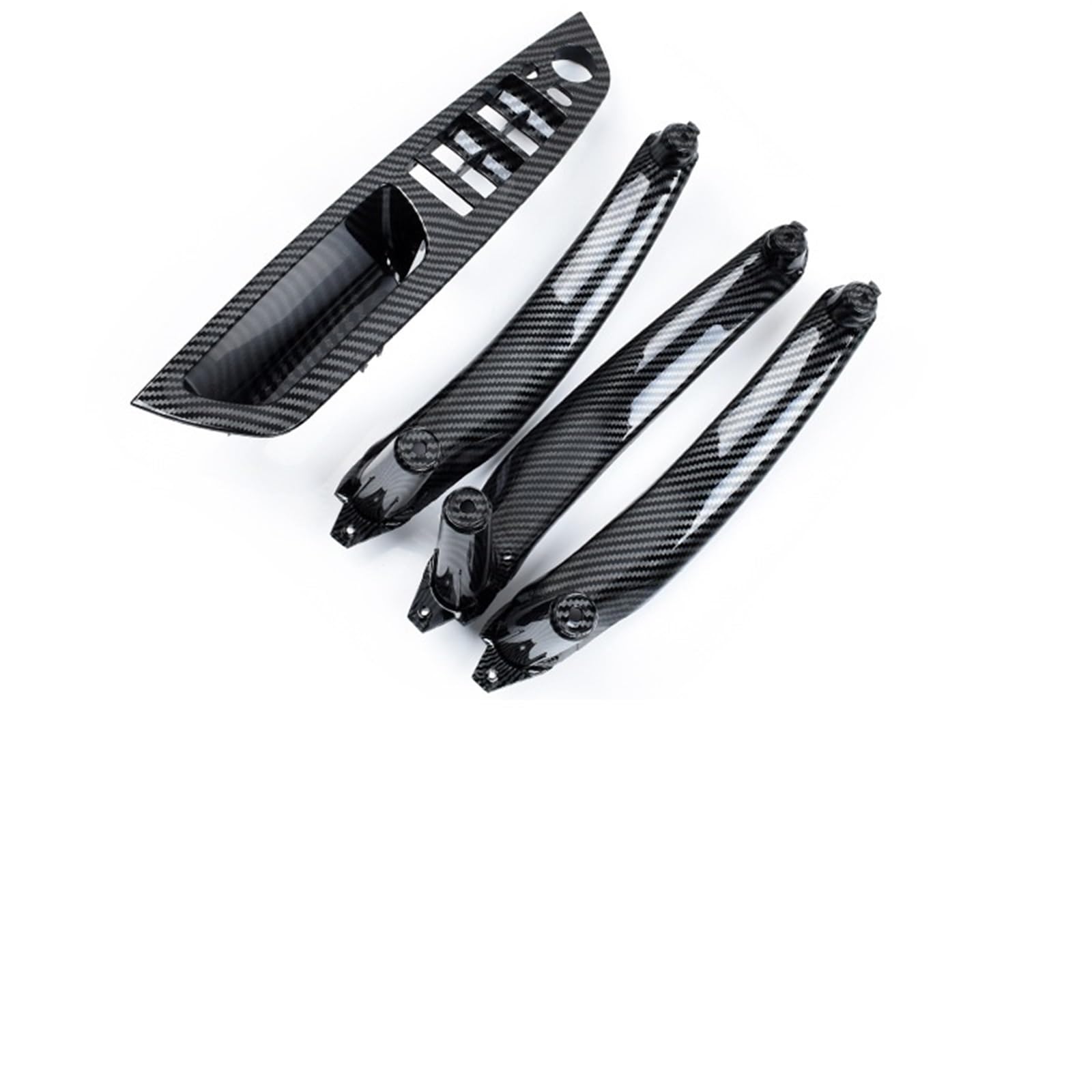 Autoinnenraumtürgriff Für E70 E71 X5 X6 2007-2014 Auto Links Vorne Fahrersitz LHD Innen Tür Griff Innere Panel Pull Trim Abdeckung Auto-Innen Türgriffe(Carbon Fiber 4Pcs) von MTNDUYGV