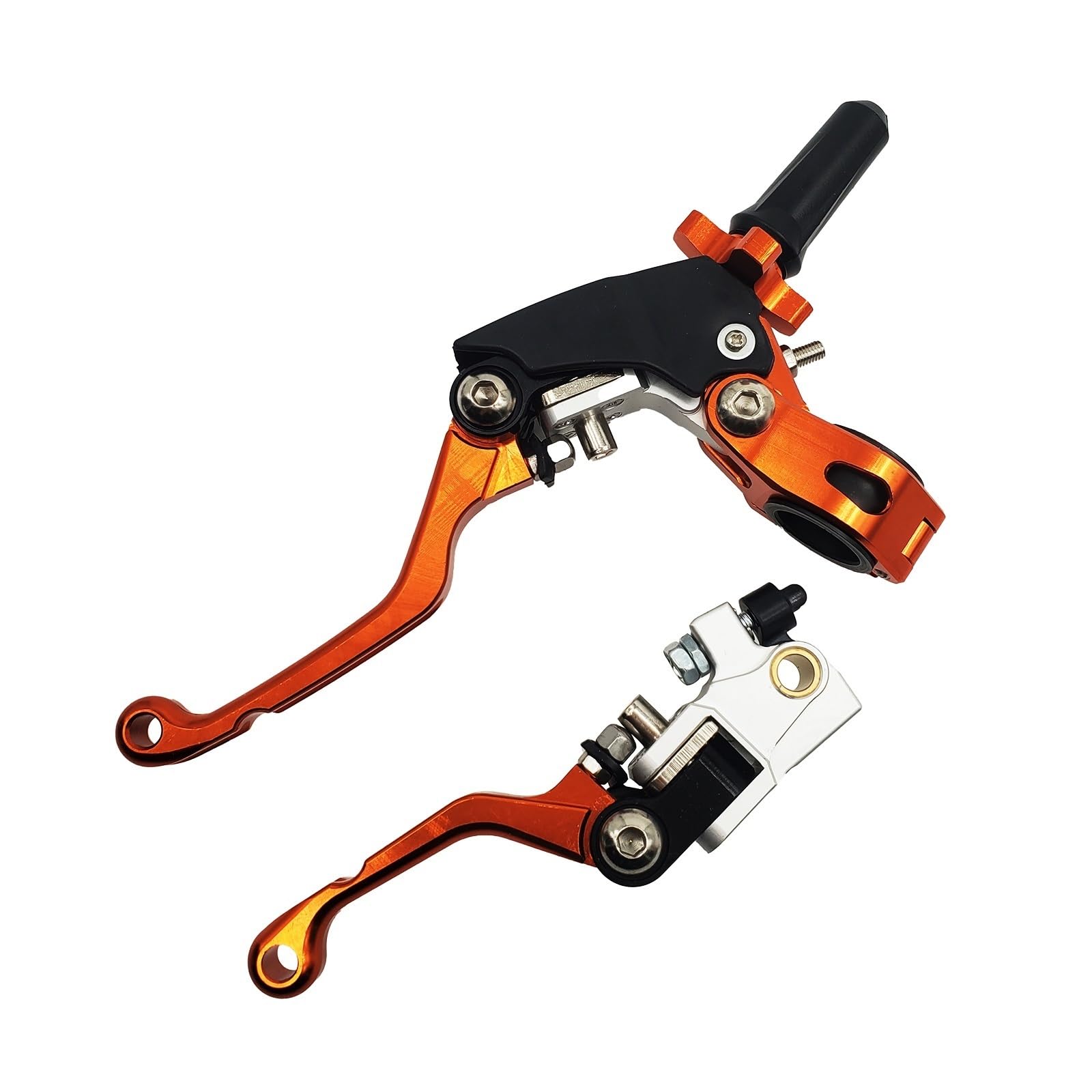 Kupplung Bremshebel Für CRF250R CRF250X CR250R CRF450X CRF 450R Motorrad 22mm Lenker Universal CNC Aluminium Vorderradbremse Kupplungshebel Kupplungshebel Motorrad(Orange 2 Piece Set) von MTNDUYGV