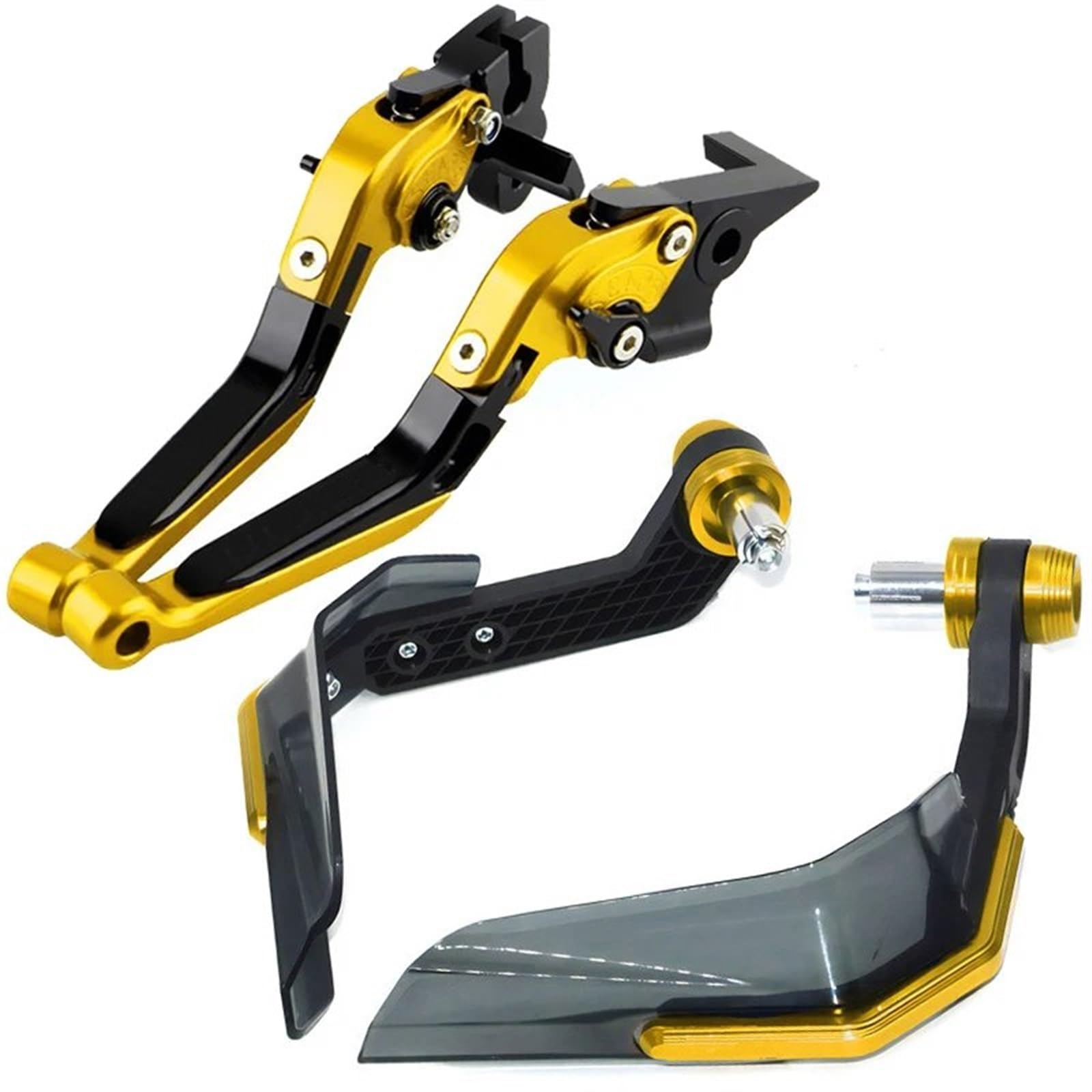 Kupplung Bremshebel Für MT07 Für MT-07 Für MT 07 2013-2022 Für Tracer Motorrad Lenker Hebel Winddicht Schutz Handschutz Bremse Kupplung Hebel Kupplungshebel Motorrad(Gold-B) von MTNDUYGV