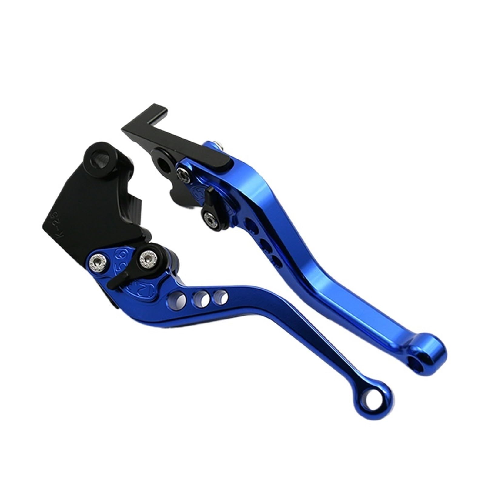 Kupplung Bremshebel Für WR125 X/R Für WR125X WR125R 2009-2016 Motorrad Einstellbare Griff Lange & Kurze Bremse Kupplung Hebel Kupplungshebel Motorrad(Short Blue) von MTNDUYGV