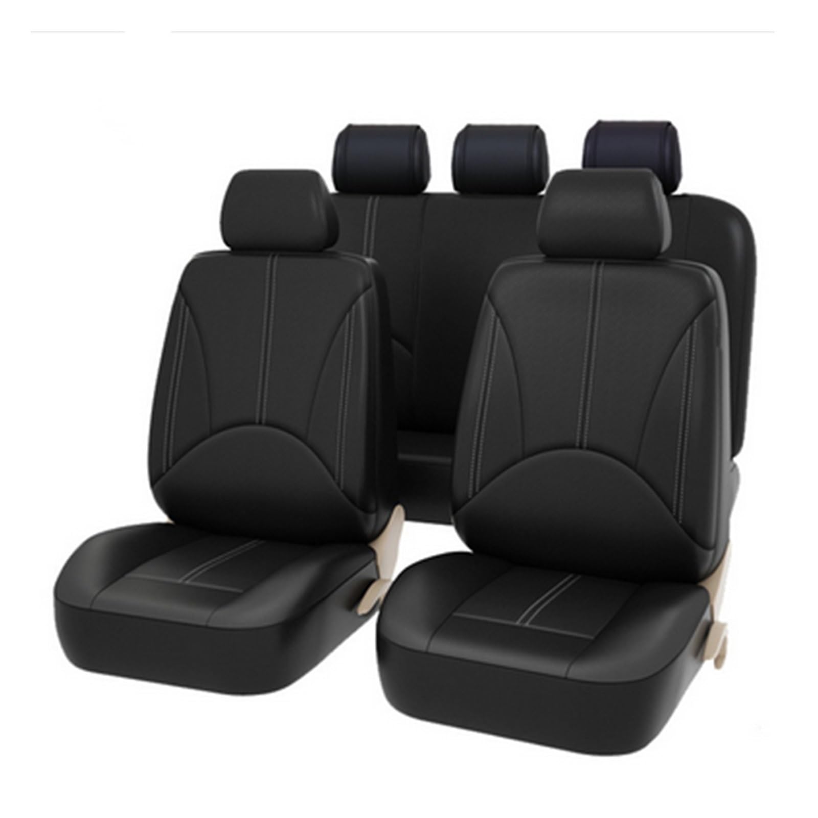 MTNDUYGV sitzbezüge Auto Für A1 A3 A4 A5 Sportback Full Surround Autositzbezug schonbezug autositz(5pcs-Black) von MTNDUYGV