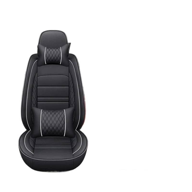 MTNDUYGV sitzbezüge Auto Für Benz Für GLA Für CLA Für CLS Für GLC Für GLE Für GLK Für GLS Für CLK Für SLC SL ML GL Auto Sitzbezug schonbezug autositz(Black White Pillow) von MTNDUYGV