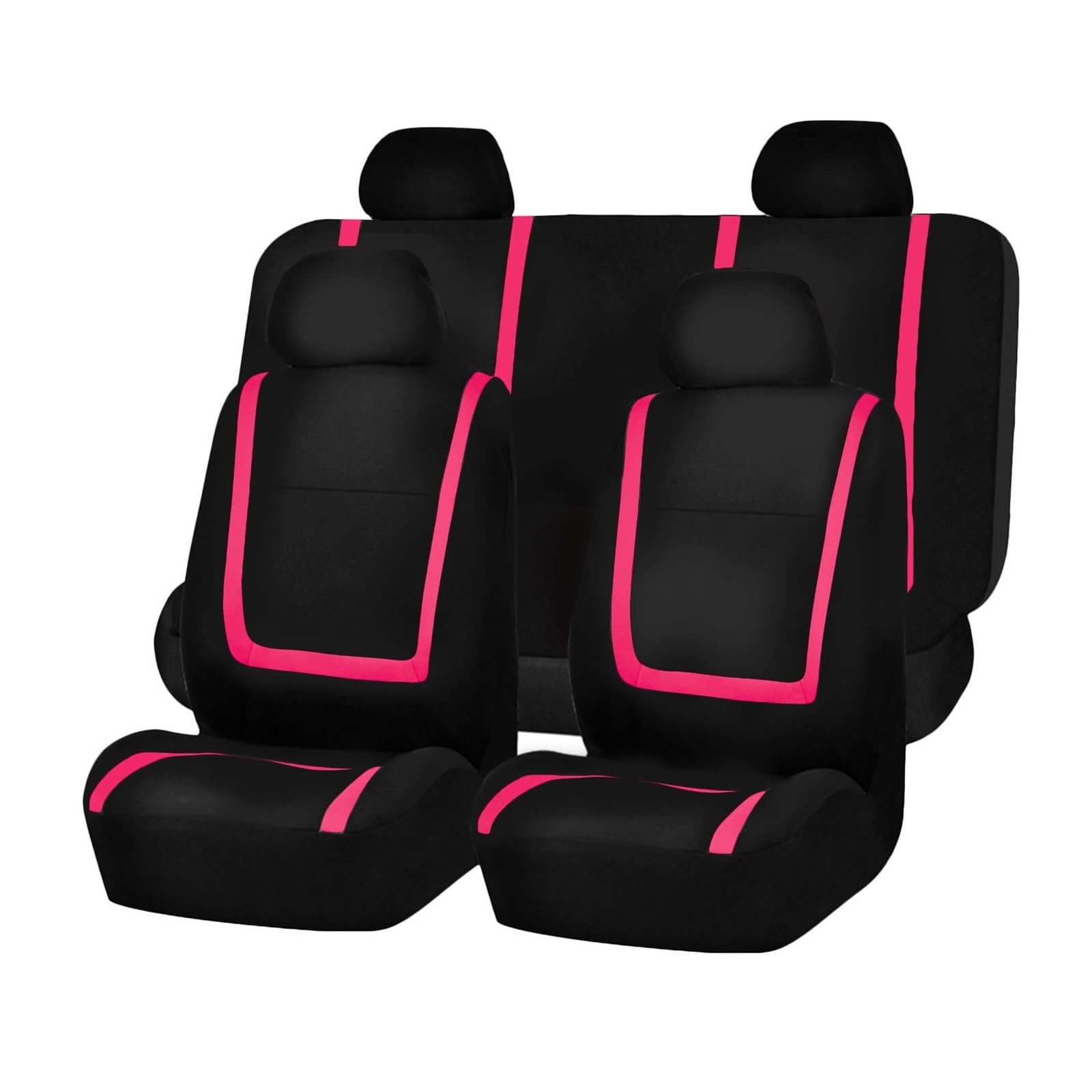 MTNDUYGV sitzbezüge Auto Für Dodge Für Avenger Für Caravan Für Ladegerät Für Challenger Autositzbezüge schonbezug autositz(B-5Seats-rose red) von MTNDUYGV