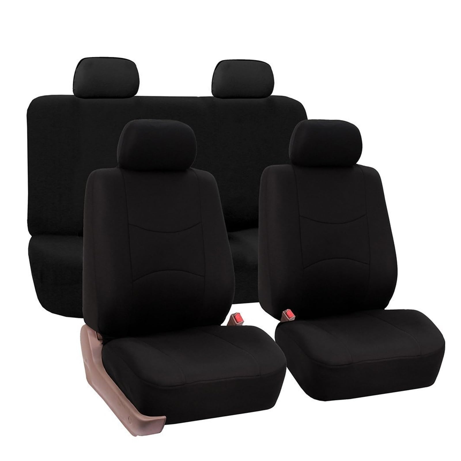 MTNDUYGV sitzbezüge Auto Für Hyundai I30 Für Creta Für Tucson Ix35 Für Solaris Für Elantra Für Santa Fe Für Kona I40 Auto Sitzbezüge schonbezug autositz(C-5Seats-black) von MTNDUYGV