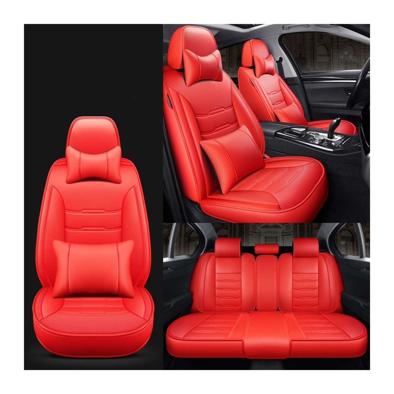 MTNDUYGV sitzbezüge Auto Für Infiniti Für ESQ FX35 EX25 JX35 G25 G35 G Coupe M25 M35 M45 Auto Sitzbezug schonbezug autositz(Big red 5 Seats A) von MTNDUYGV