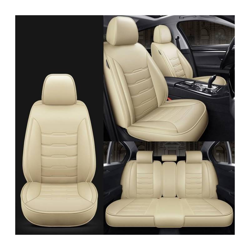 MTNDUYGV sitzbezüge Auto Für Infiniti QX30 QX50 QX56 QX60 QX70 QX80 Q45 Q50 Q60 Autositzbezug schonbezug autositz(Beige 5 Seats) von MTNDUYGV