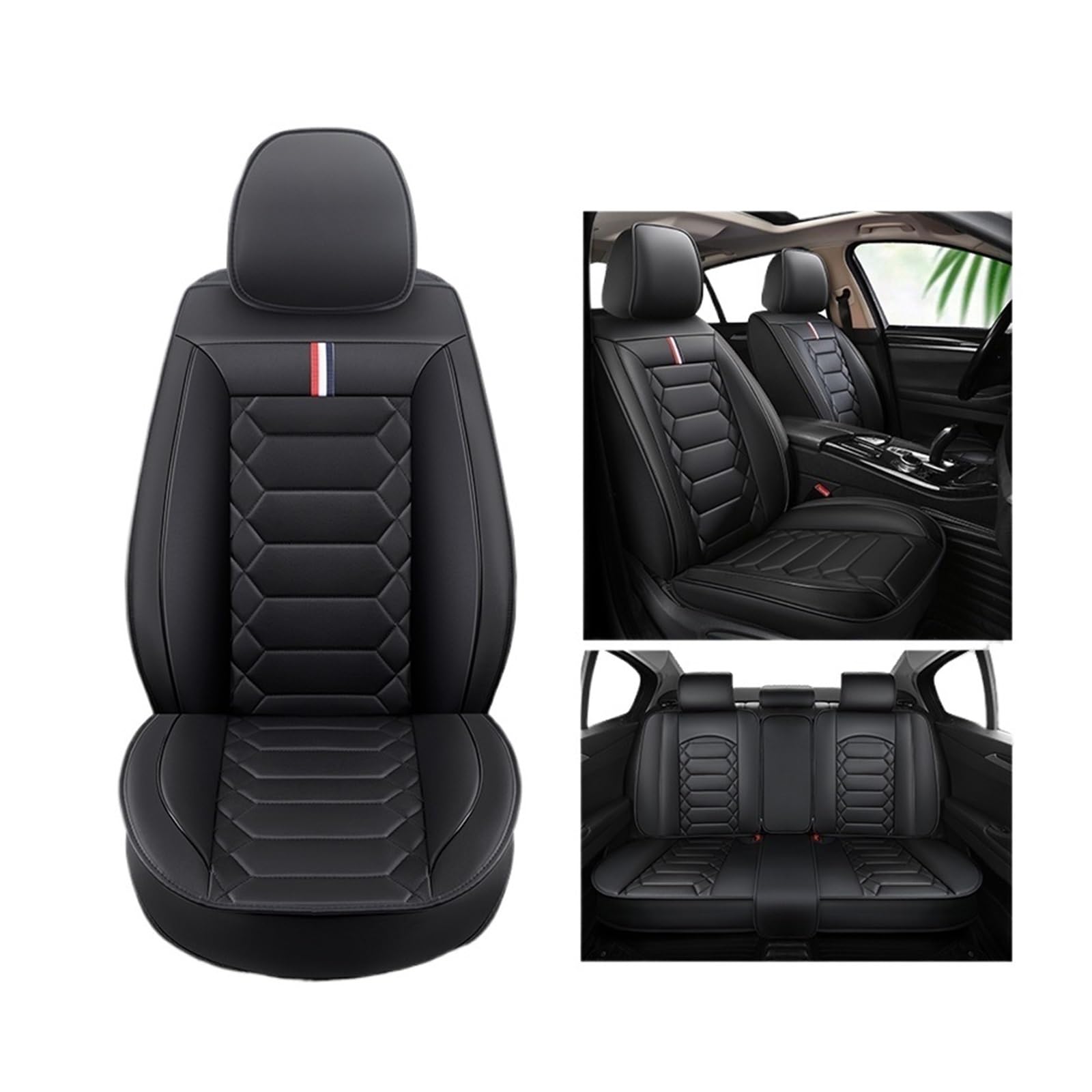 MTNDUYGV sitzbezüge Auto Für Jeep für Compass für Grand für Cherokee für Commander für Wrangler JK Autositzbezug schonbezug autositz(All Black 5 Seats) von MTNDUYGV