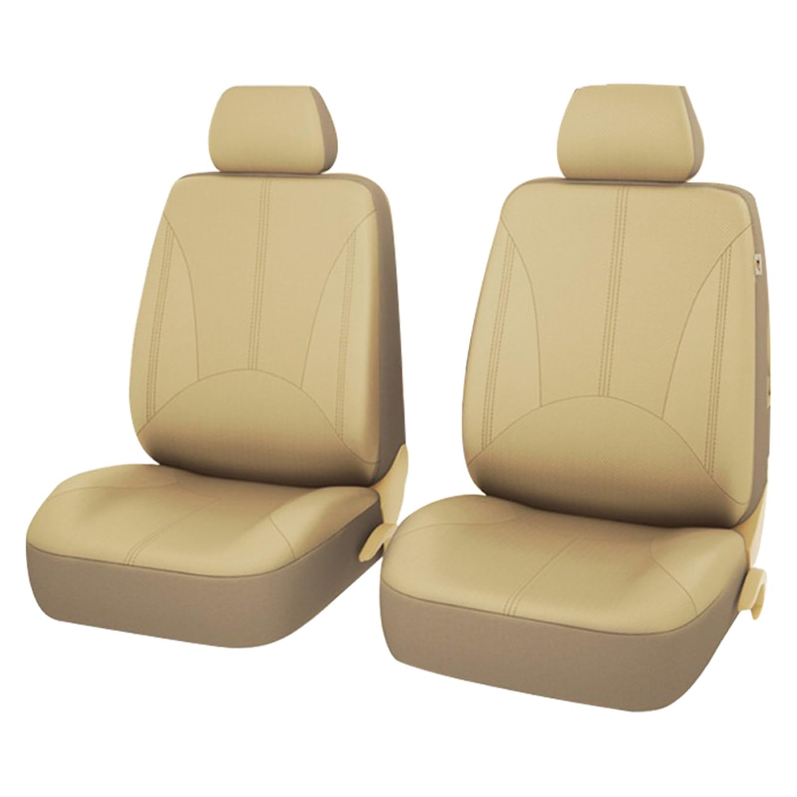 MTNDUYGV sitzbezüge Auto Für Mitsubishi Für Lancer Für Outlander Full Surround Autositzbezug schonbezug autositz(2pcs-beige) von MTNDUYGV