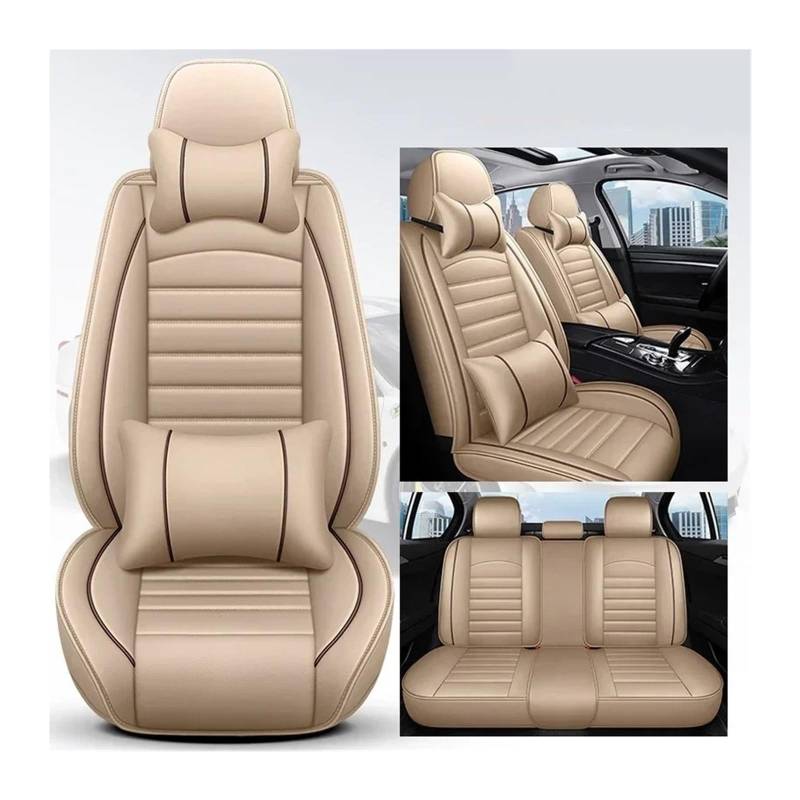 MTNDUYGV sitzbezüge Auto Für Q5 Q2 Q3 Q6 Q7 Q8 S1 S4 S5 S6 SQ5 RS3 RS4 RS5 RS6 TT Autositzbezug schonbezug autositz(Beige 5 Seat Pillow) von MTNDUYGV