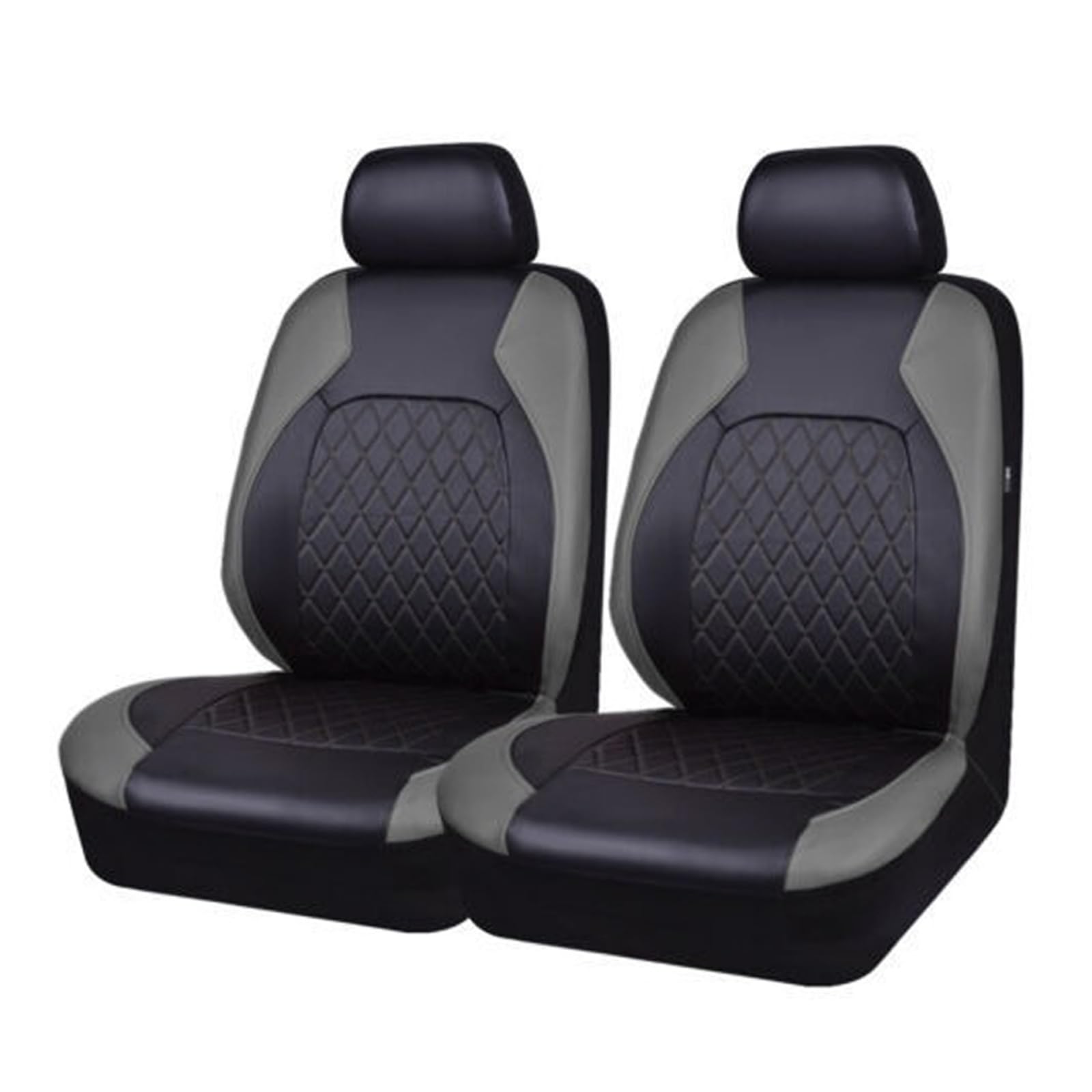 MTNDUYGV sitzbezüge Auto Für Skoda Für Yeti Für Octavia Für Superb Full Surround Autositzbezug schonbezug autositz(2pcs Black Gray) von MTNDUYGV