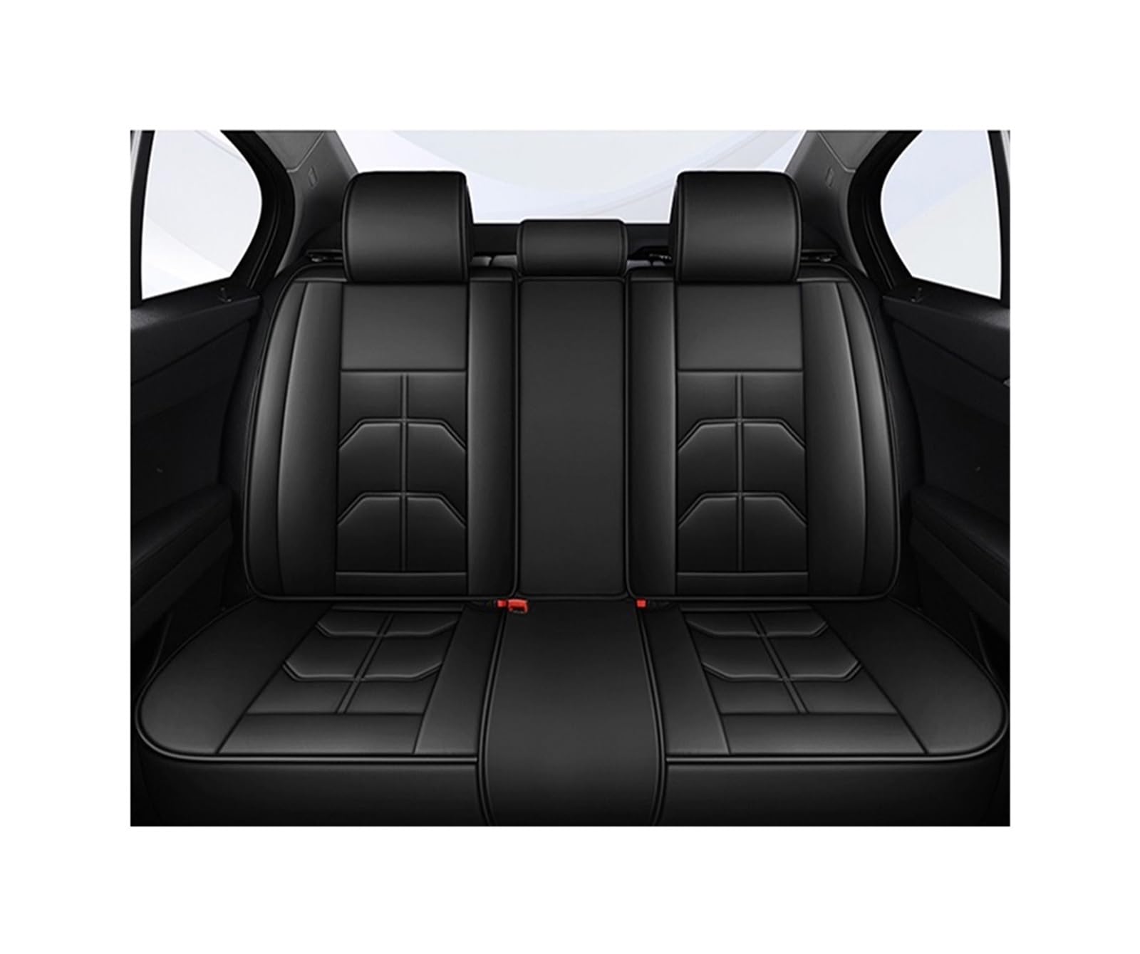 MTNDUYGV sitzbezüge Auto Für Volvo alle Automodelle XC60 XC90 XC40 XC70 S60L C30 S80 S90 V50 V60 Autositzbezug schonbezug autositz(Black Rear Row) von MTNDUYGV