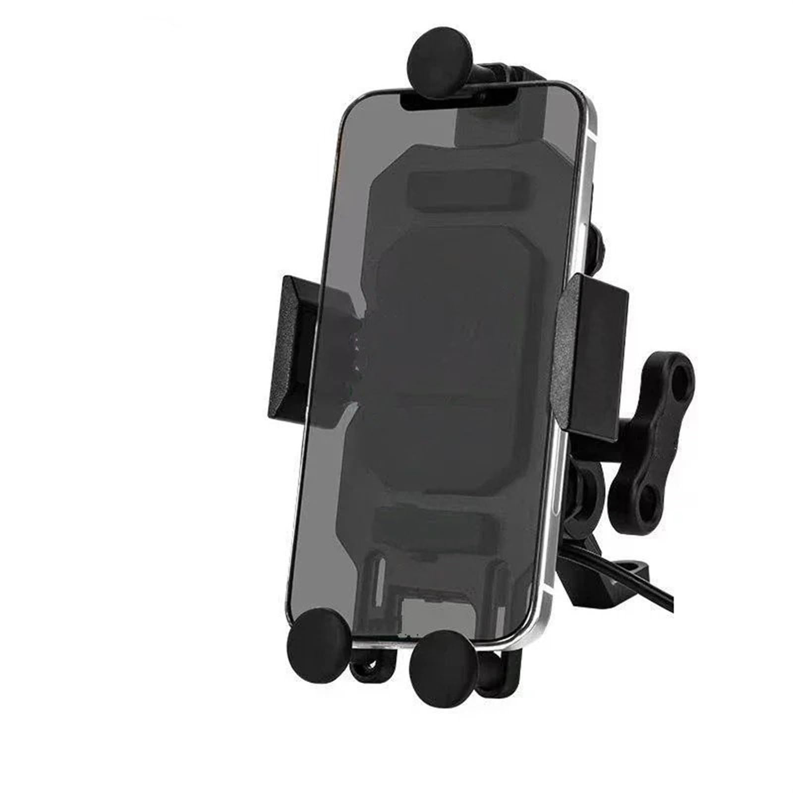 Motorrad Handy Halterung 4~6,7 Zoll Mobiltelefon Universelle Motorrad-Navigationshalterung Mobiltelefonhalterung Schnelles Aufladen Drahtloses Ladegerät Handyhalter Motorrad(B-Charging Mirror) von MTNDUYGV