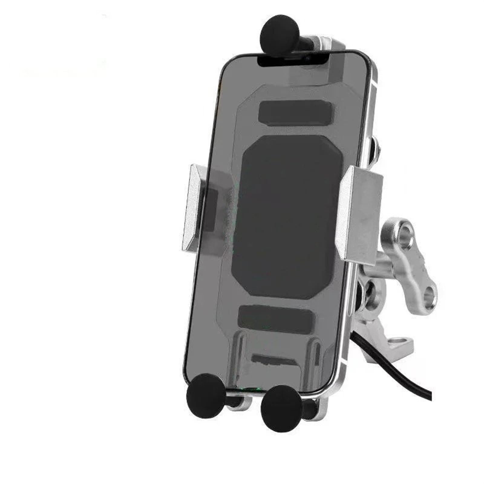 Motorrad Handy Halterung 4~6,7 Zoll Mobiltelefon Universelle Motorrad-Navigationshalterung Mobiltelefonhalterung Schnelles Aufladen Drahtloses Ladegerät Handyhalter Motorrad(S-Charging Mirror) von MTNDUYGV