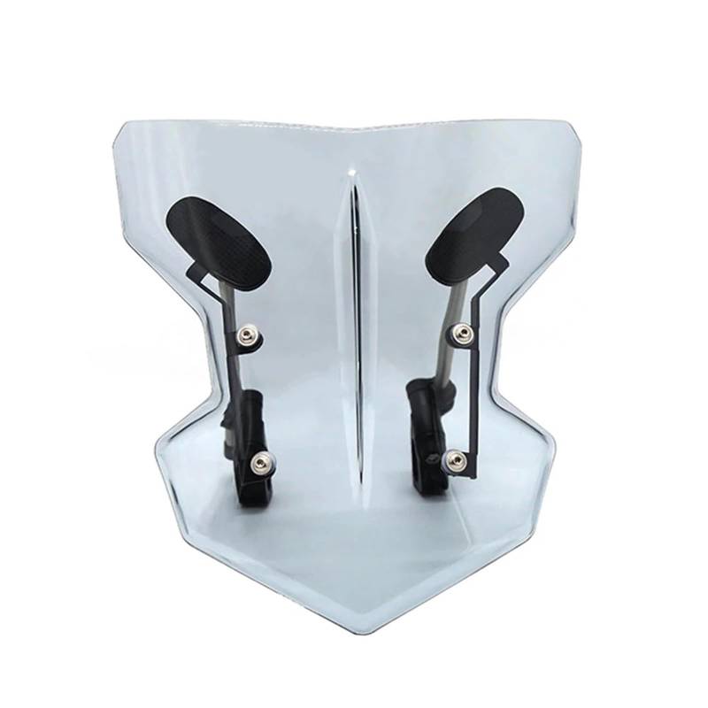 Motorrad windschild Für FZ1 FZ8 Für MT-01 Für MT-03 Für MT-07 Für MT-125 Für SR400 Für XJ600 XJR1300 Für XSR700 / Motorrad Windschutzscheibe Spoiler Moto Windschutzscheibe(Transparent Gray) von MTNDUYGV