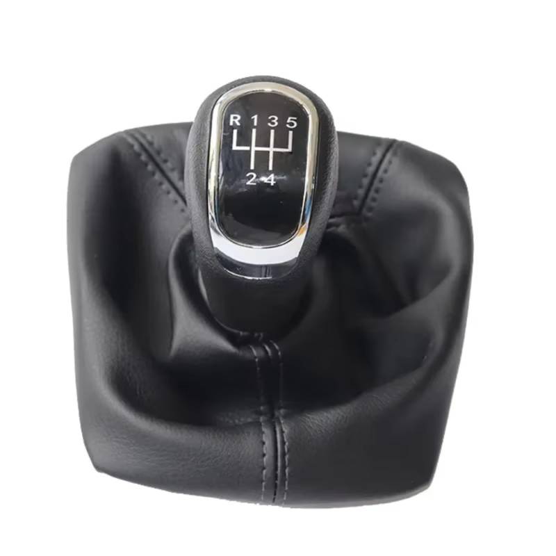 schaltknauf Für Skoda Für Yeti 5L 2009-2017 Schaltknauf Shifter Boot schaltknüppel(5 Speed Set) von MTNDUYGV